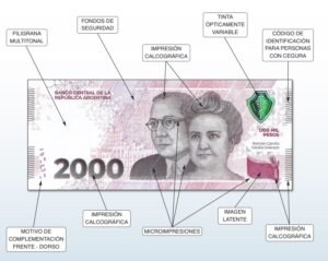 billete de 2000 pesos argentinos